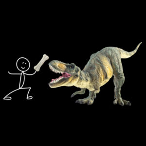 Throw Dino a Bone - Classic Tee Black Design
