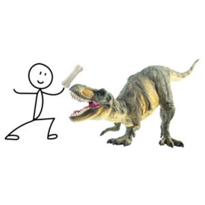 Throw Dino a Bone - Classic Tee White Design
